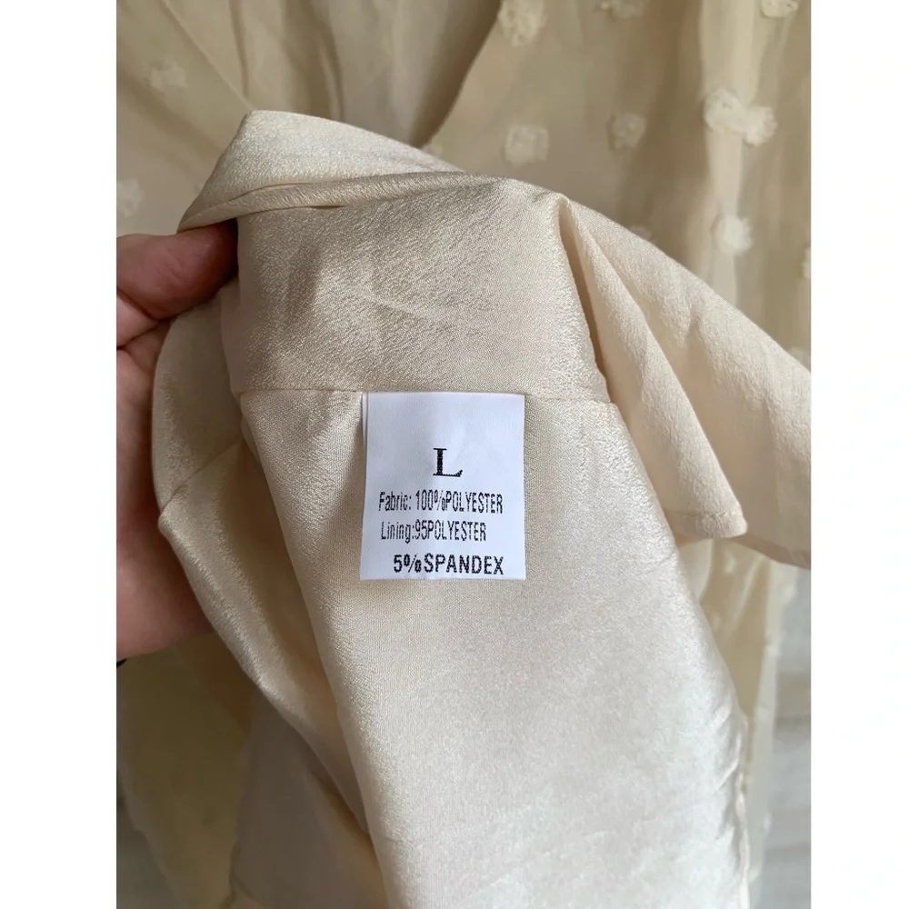 Ivory jacquard babydoll mini - Picture 4 of 8